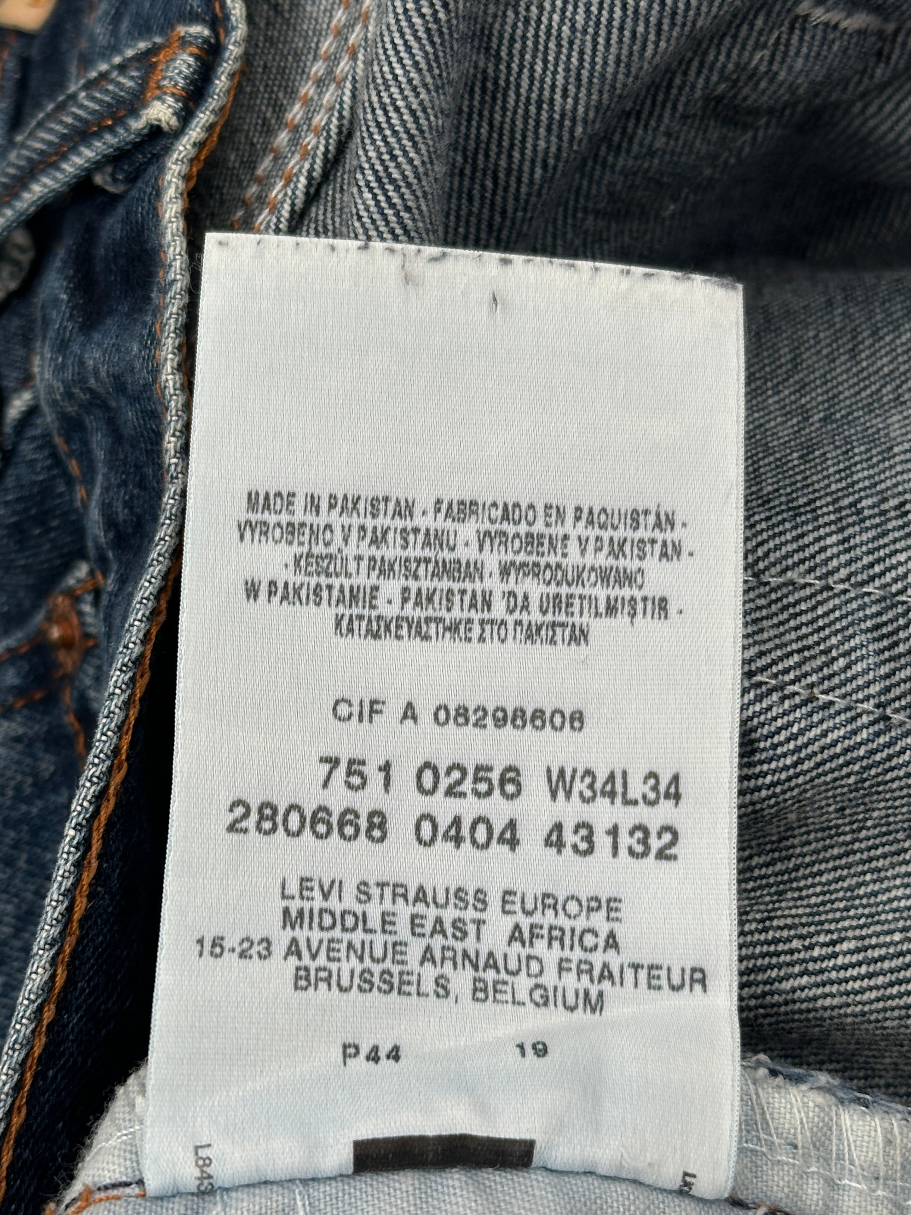 Levi's Straight Dark Blue Jeans