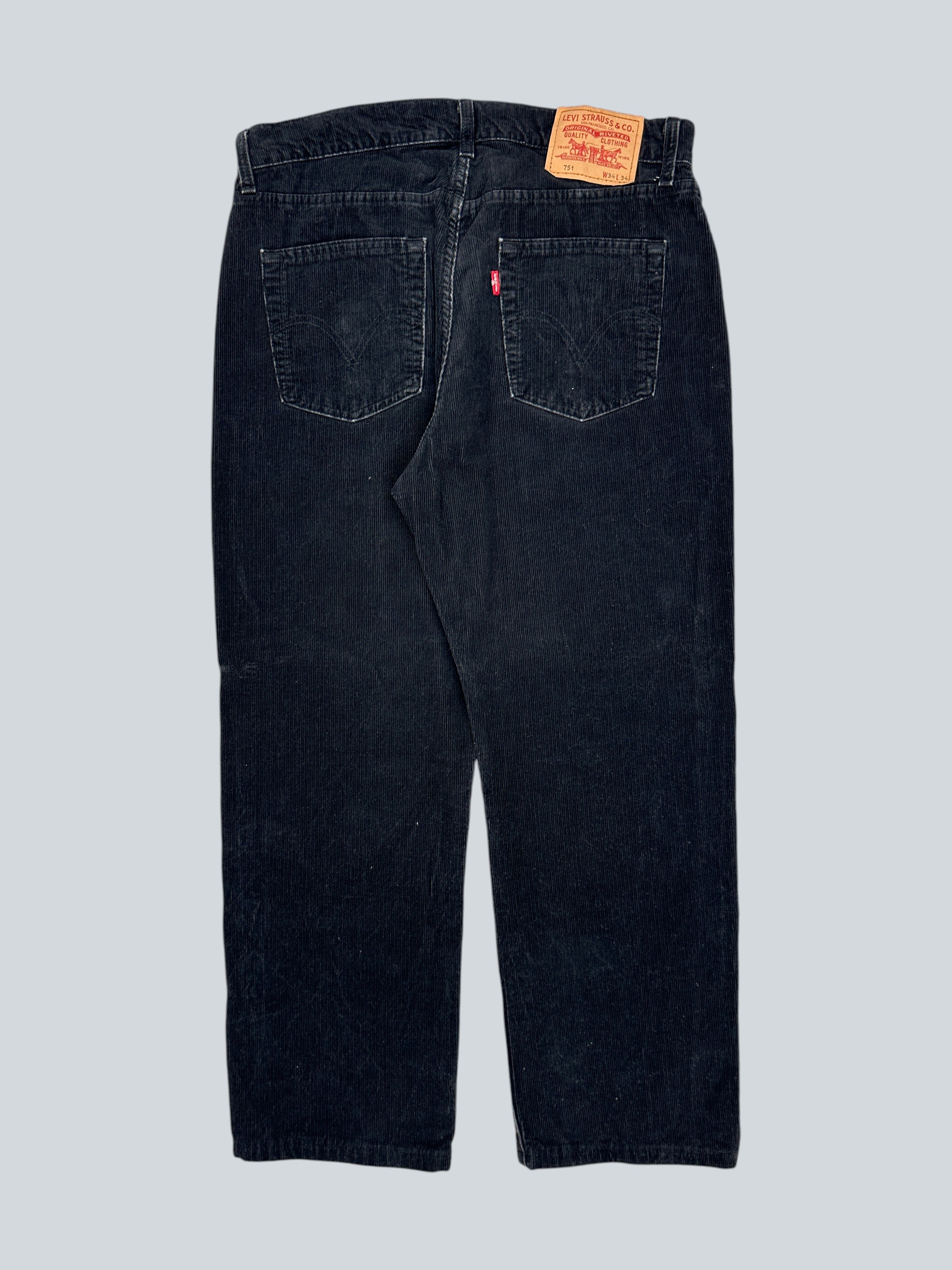 Levi's Black Cotton Corduroy Pants
