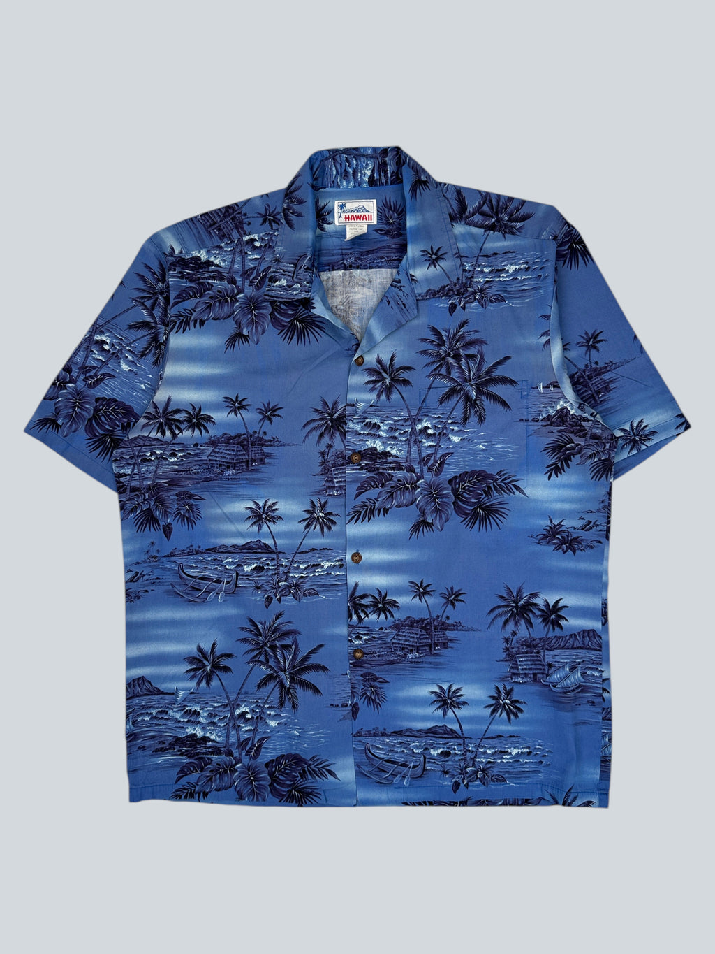 Hawaiian Shirt With Hawaiian Scenic Print