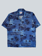 Hawaiian Shirt With Hawaiian Scenic Print