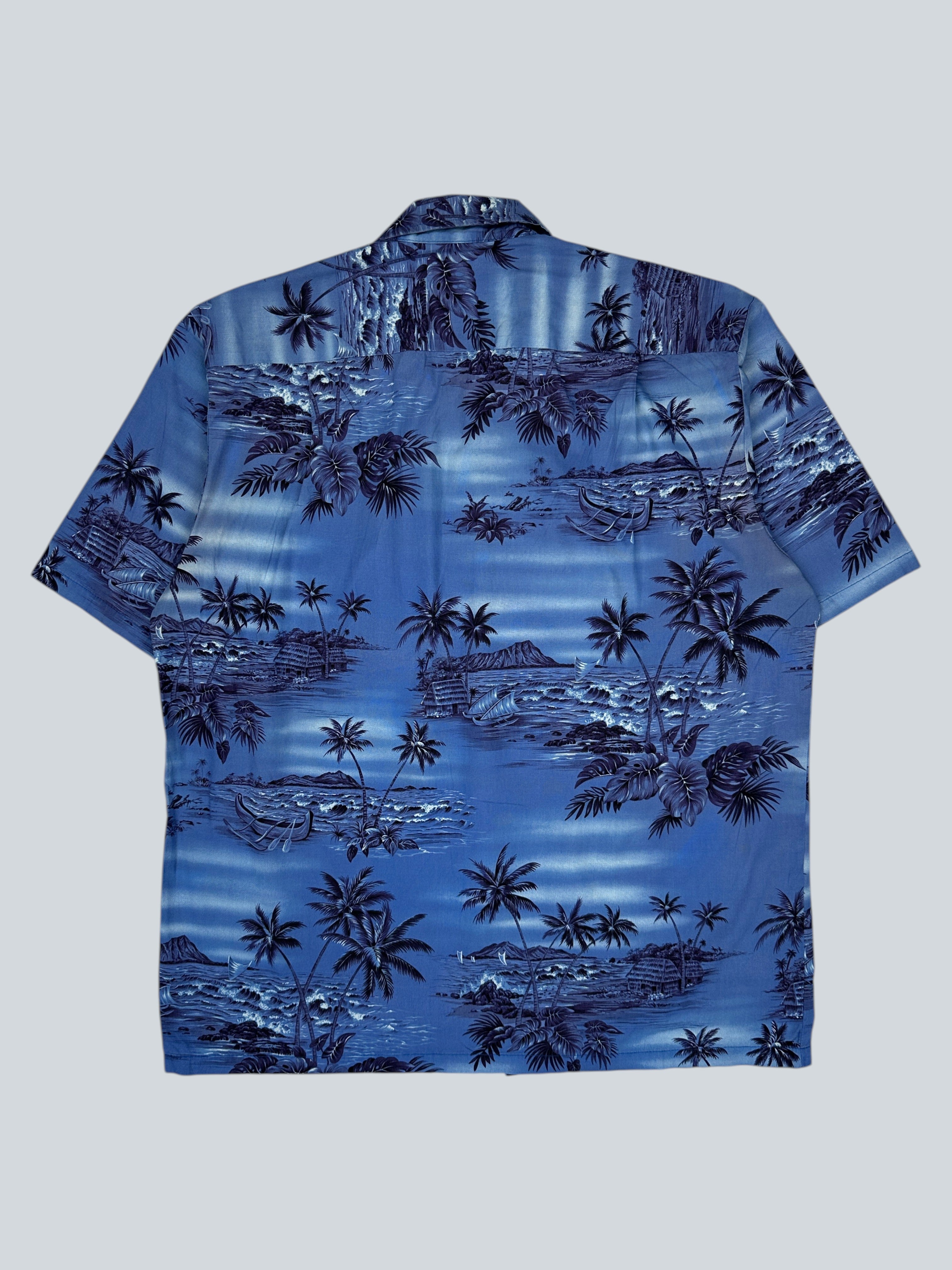 Hawaiian Shirt With Hawaiian Scenic Print