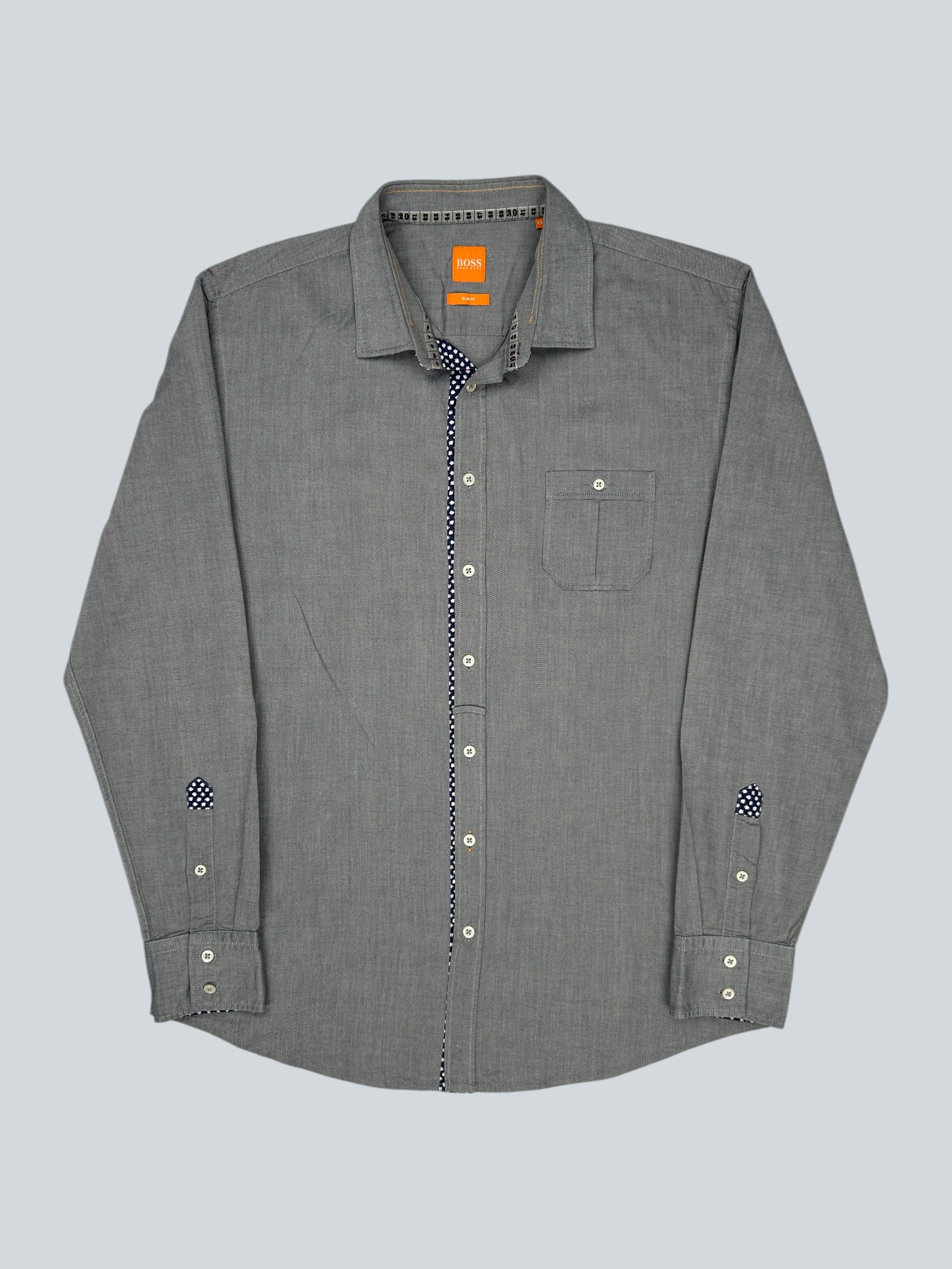 Boss Grey Button-Up Shirt