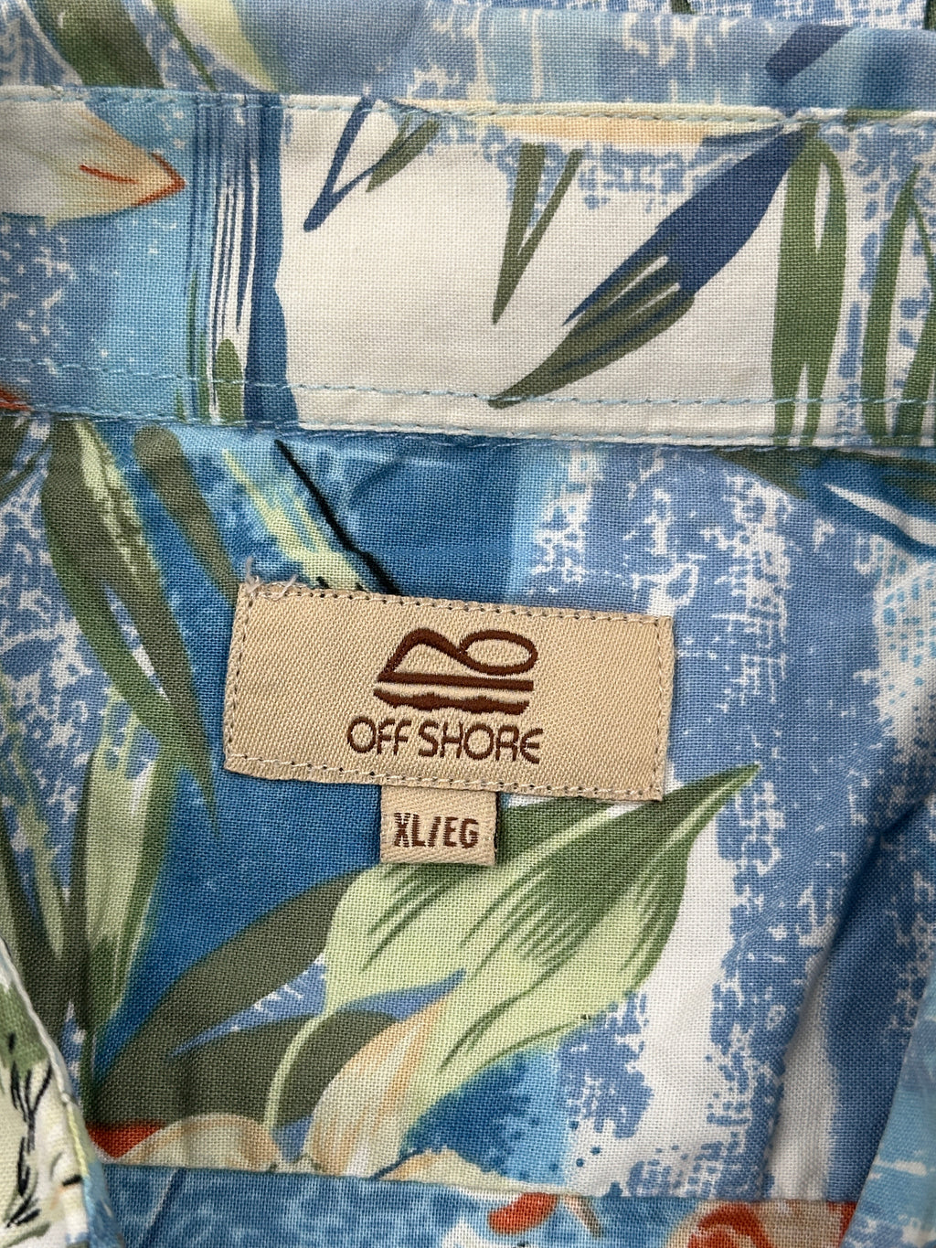 Off Shore Hawaiian Shirt With Beach Scene Print