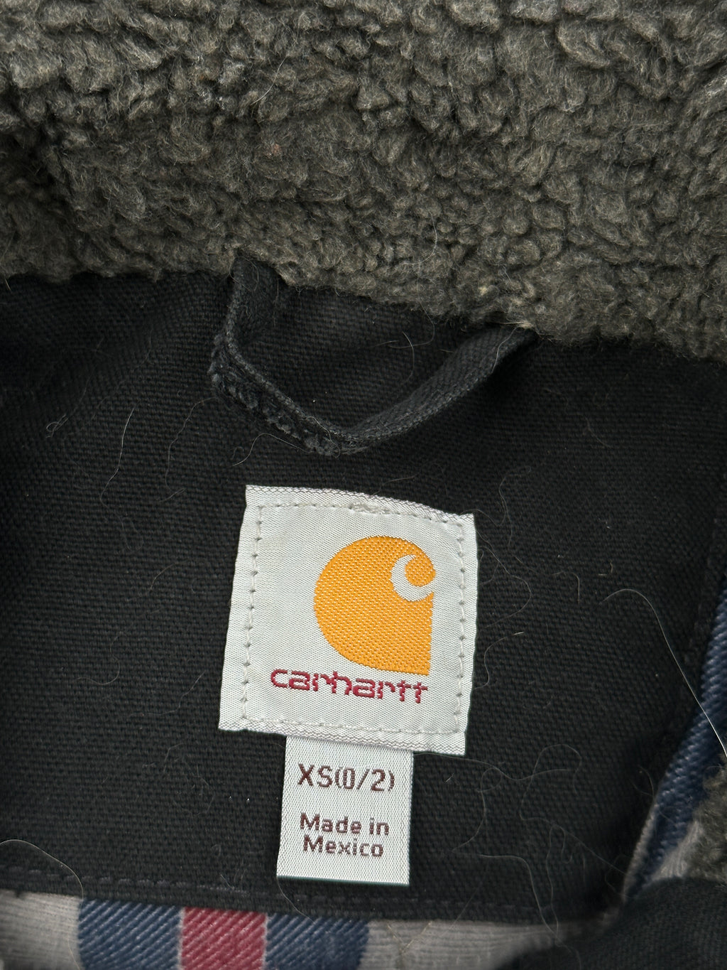 Carhartt Black Sherpa Lined Work Jacket