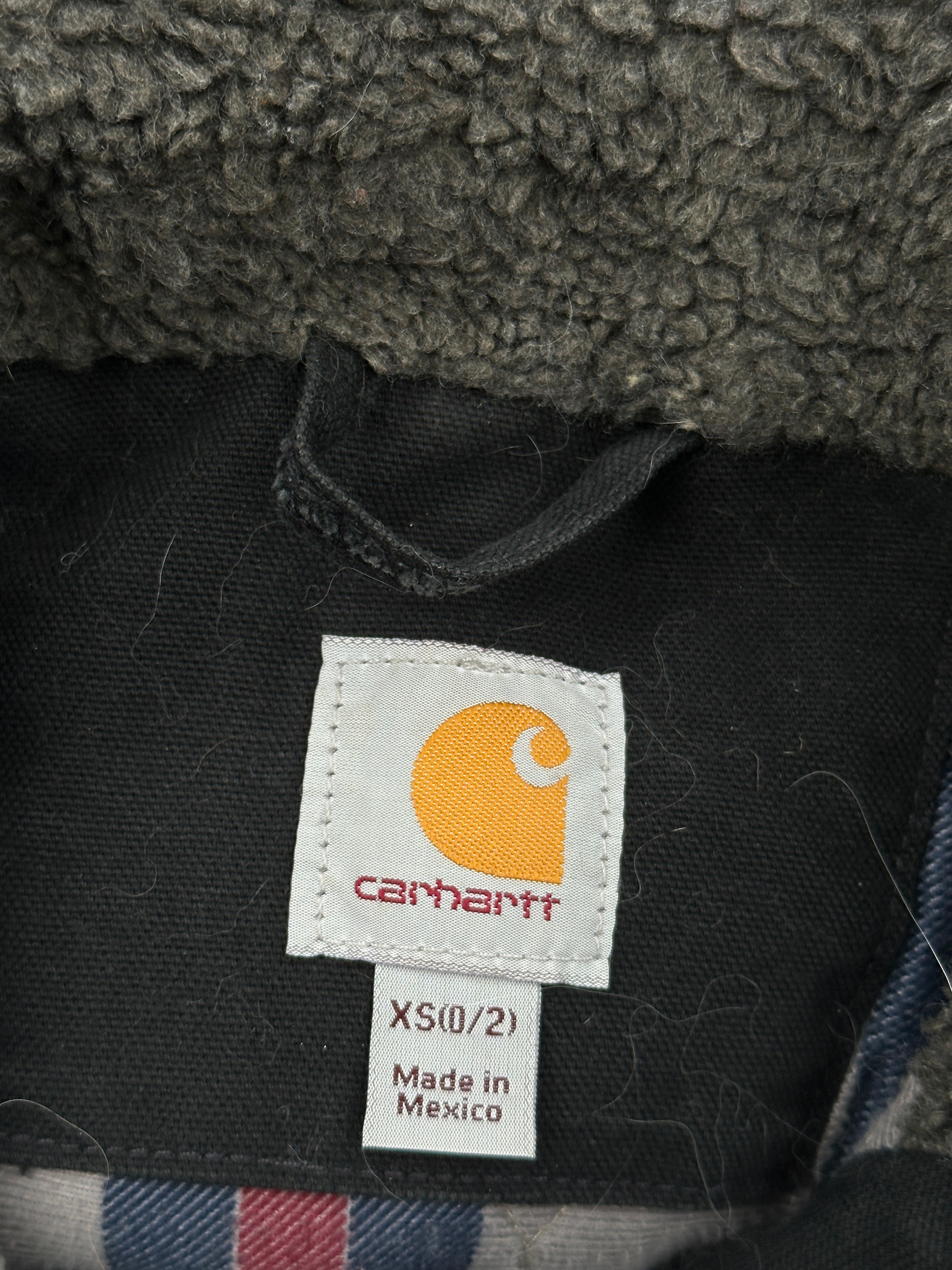 Carhartt Black Sherpa Lined Work Jacket
