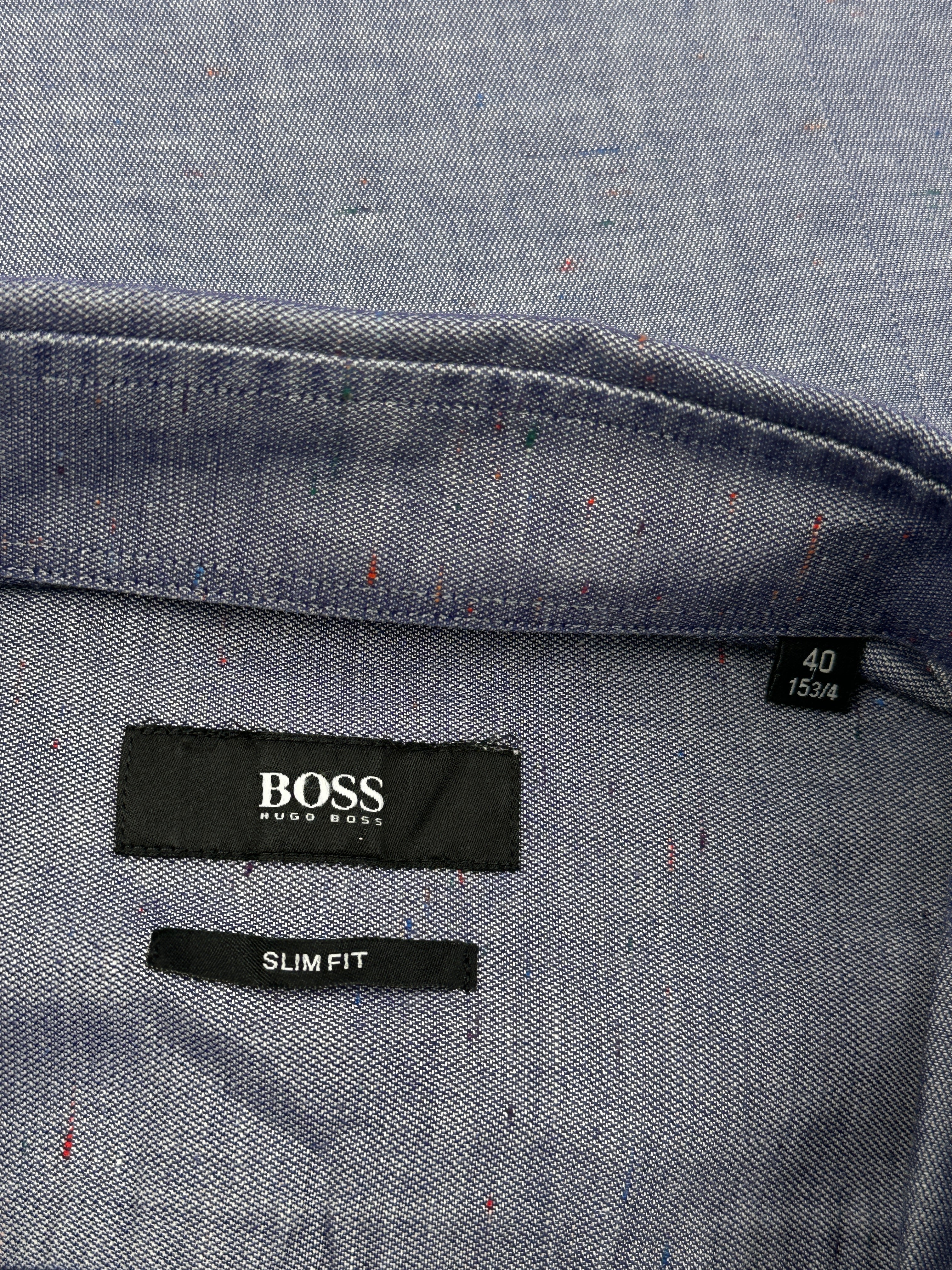 Hugo Boss Blue Cotton Shirt