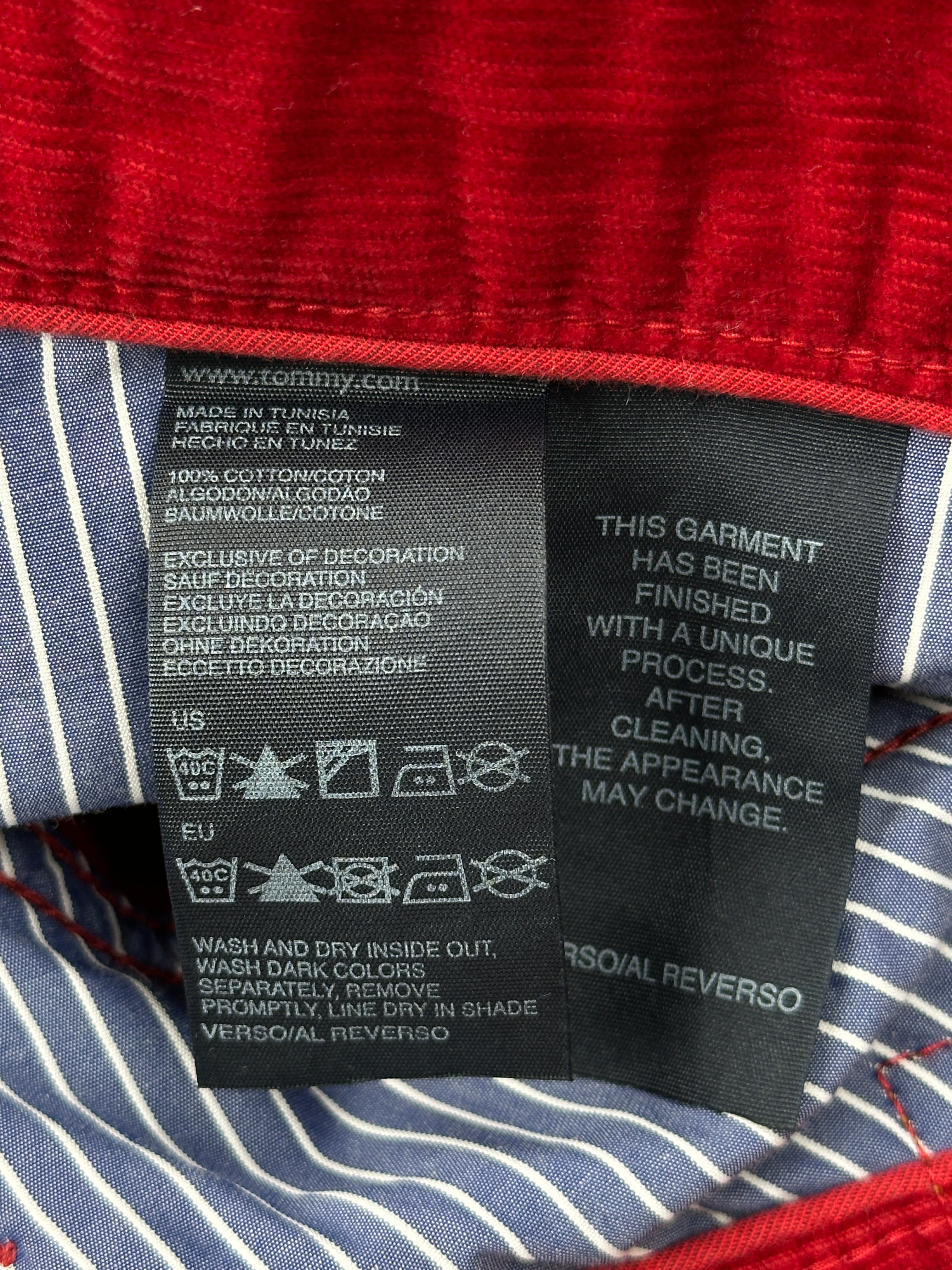 Tommy Hilfiger Red Corduroy Pants