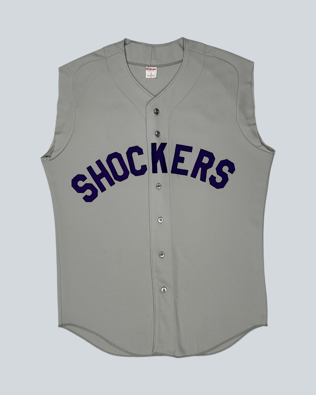 Wilson Grey Shockers Button-Up Baseball Jersey