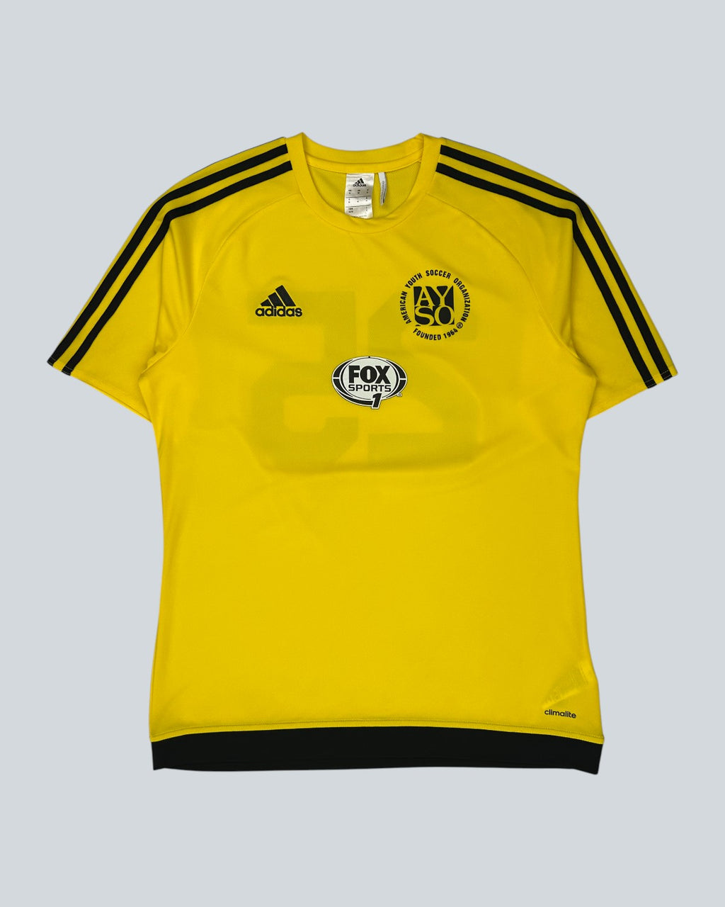 Adidas Yellow & Black Climalite AYSO 25 Football Jersey