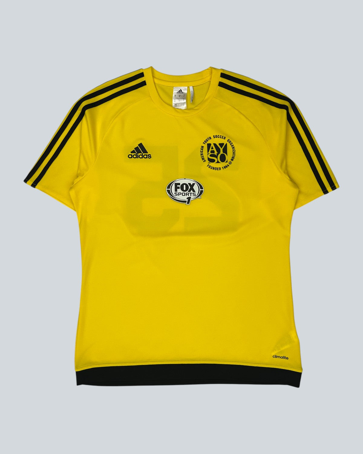 Adidas Yellow & Black Climalite AYSO 25 Football Jersey