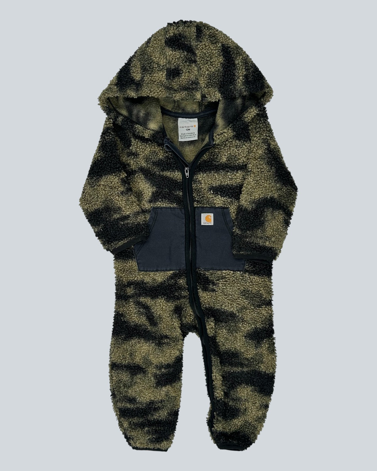 Carhartt Camo Sherpa Hooded Zip-Up Onesie