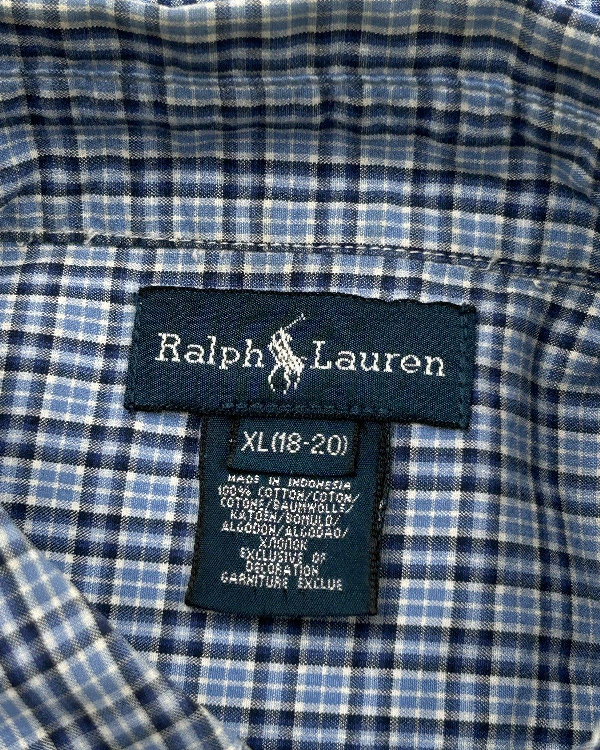 Ralph Lauren Blue Check Button-Down Shirt