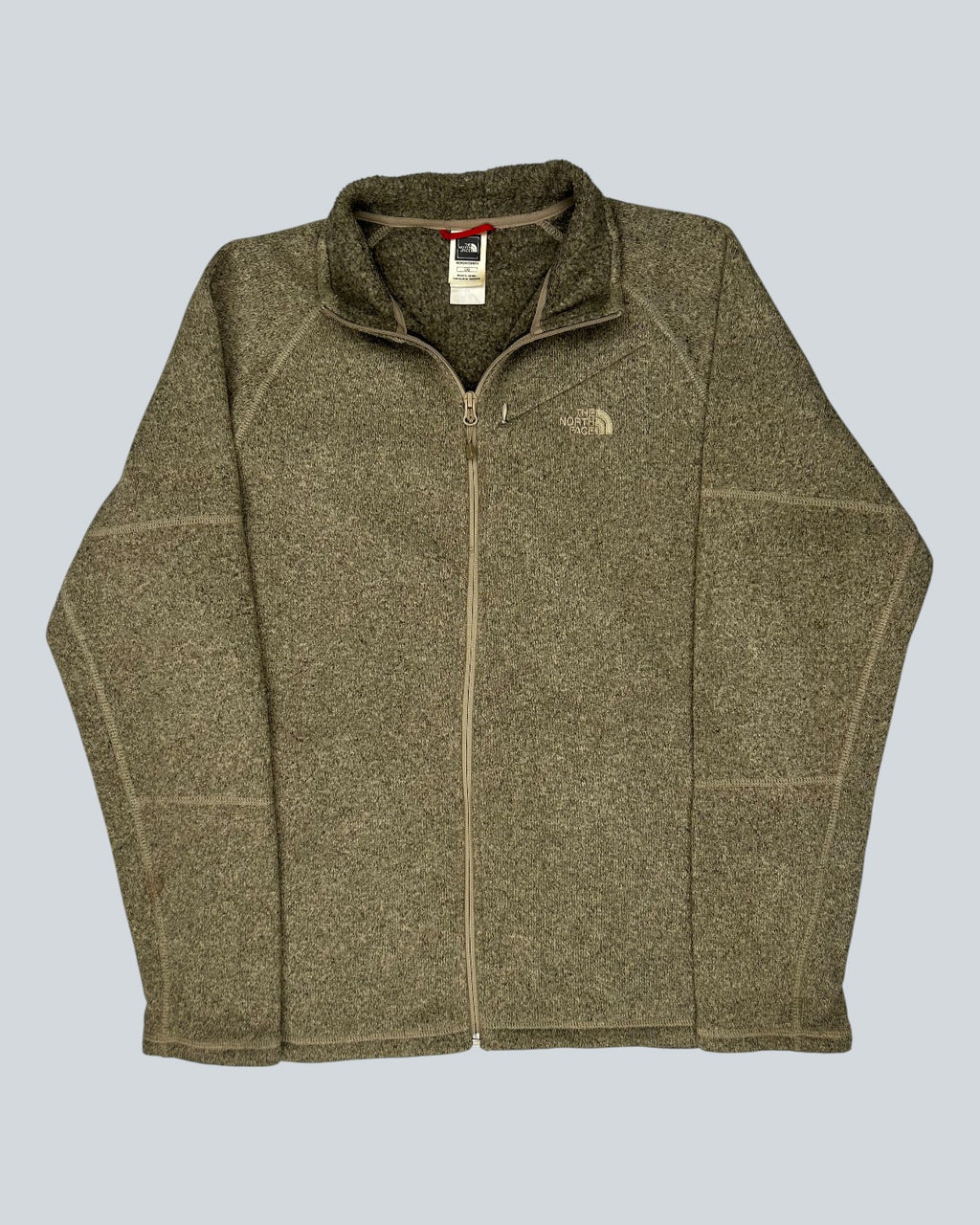 The North Face Olive Heather Full-Zip Fleece Jacket