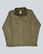 The North Face Olive Heather Full-Zip Fleece Jacket