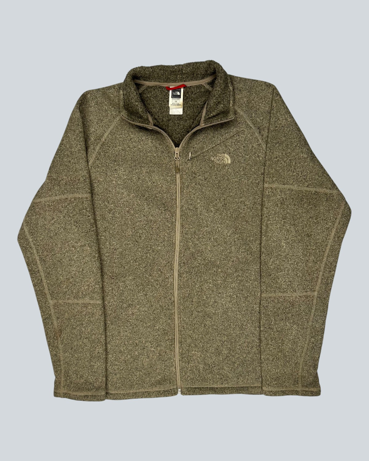 The North Face Olive Heather Full-Zip Fleece Jacket