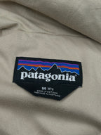 Patagonia Teal & Beige Hooded Puffer Vest