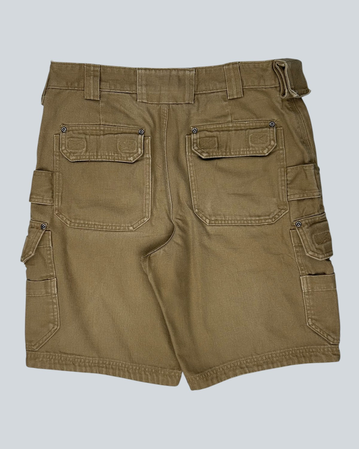 Duluth Trading Co. Khaki Cotton Utility Cargo Shorts