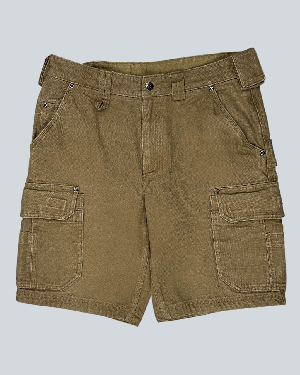 Duluth Trading Co. Khaki Cotton Utility Cargo Shorts