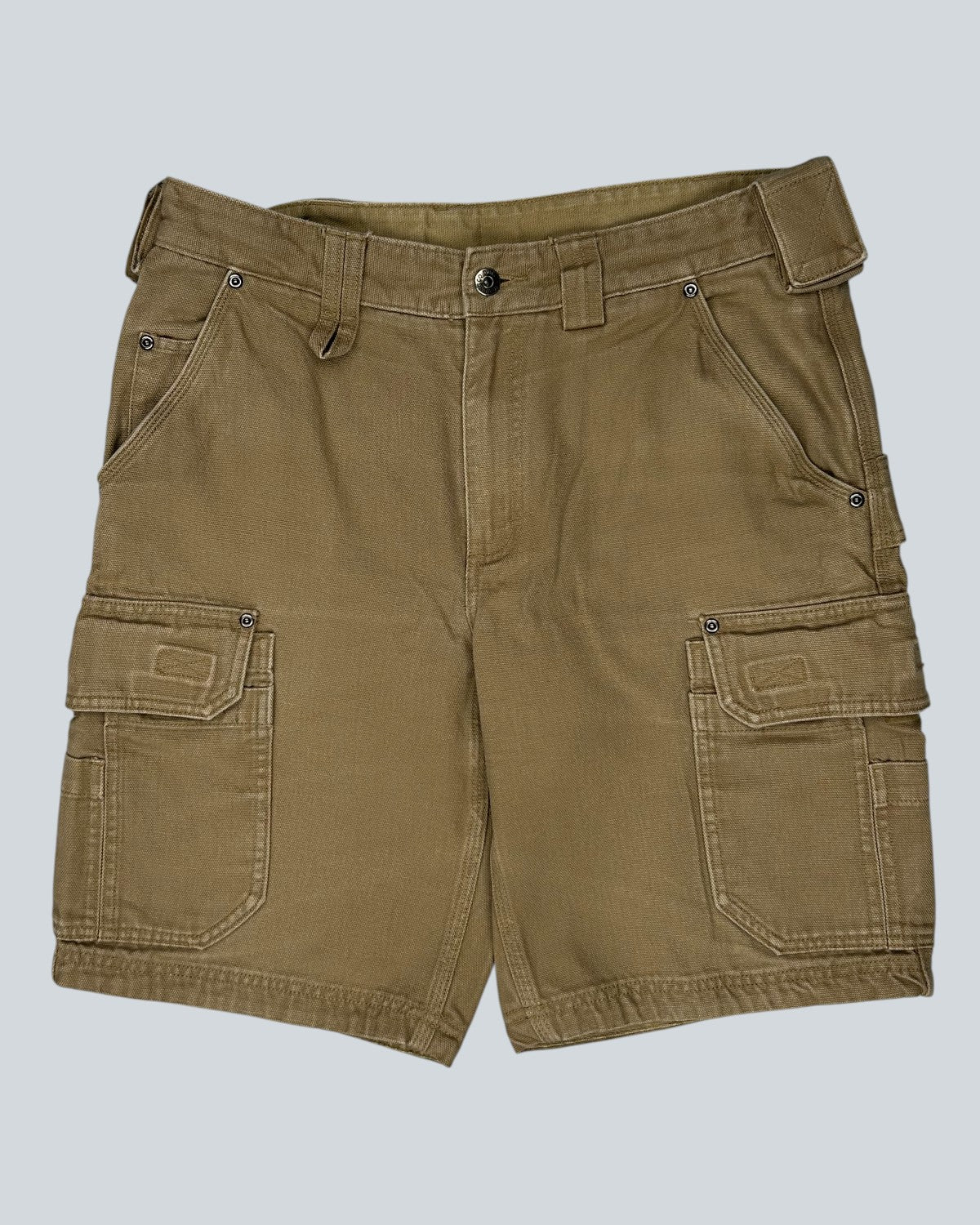 Duluth Trading Co. Khaki Cotton Utility Cargo Shorts