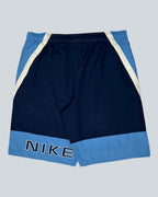Nike Navy & Light Blue Colourblock Sports Shorts