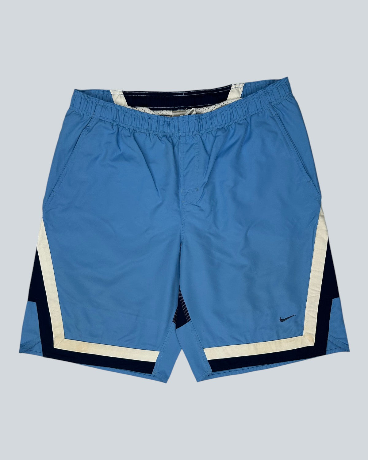 Nike Navy & Light Blue Colourblock Sports Shorts