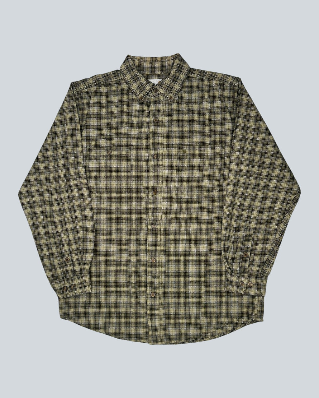 Carhartt Beige & Black Plaid Button-Down Shirt