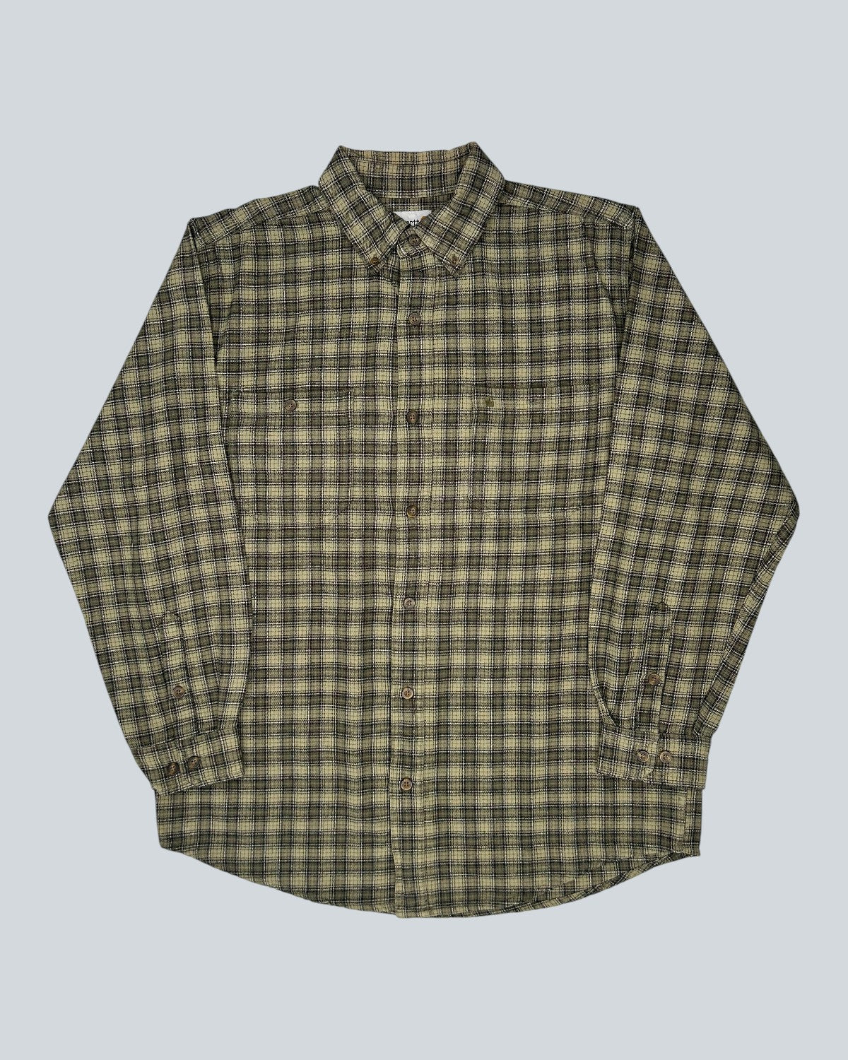 Carhartt Beige & Black Plaid Button-Down Shirt