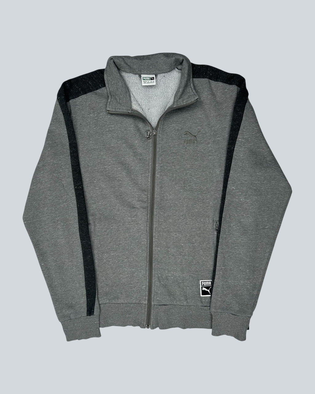 Puma Grey Colourblock Full-Zip Sweatshirt