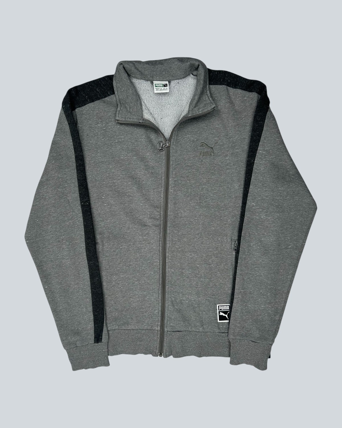 Puma Grey Colourblock Full-Zip Sweatshirt