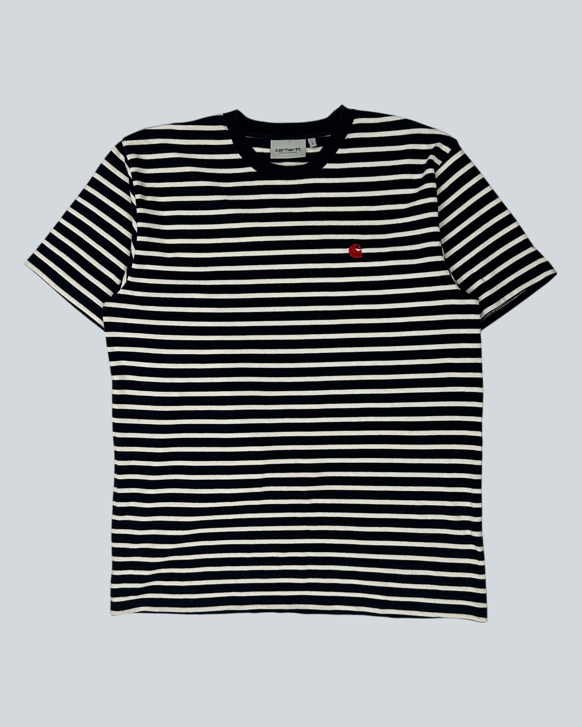 Carhartt WIP Navy & Off-White Striped T-Shirt