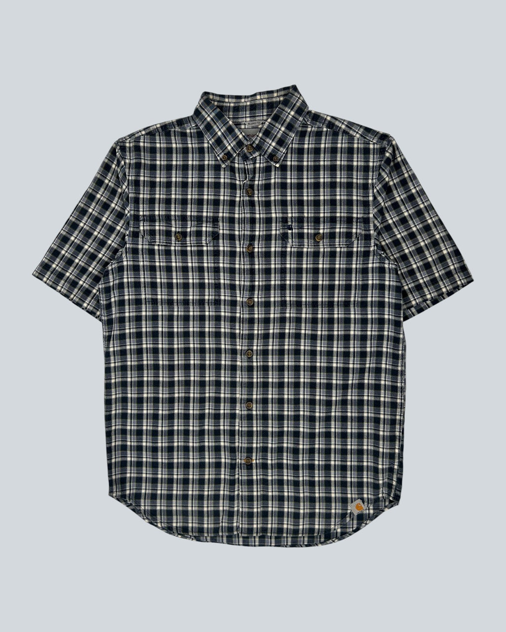 Carhartt Navy Check Short Sleeve Shirt