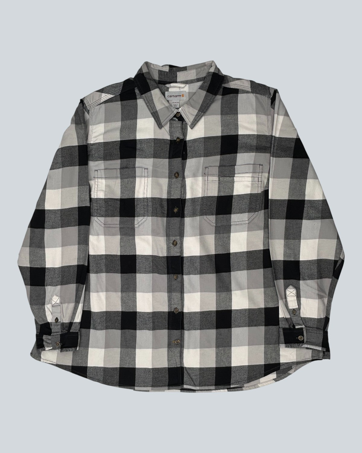 Carhartt Black & Grey Check Long Sleeve Shirt