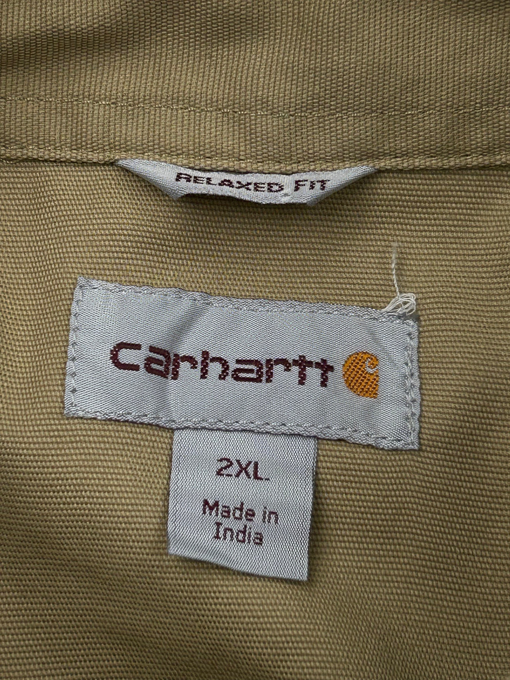 Carhartt Tan Short Sleeve Work Shirt