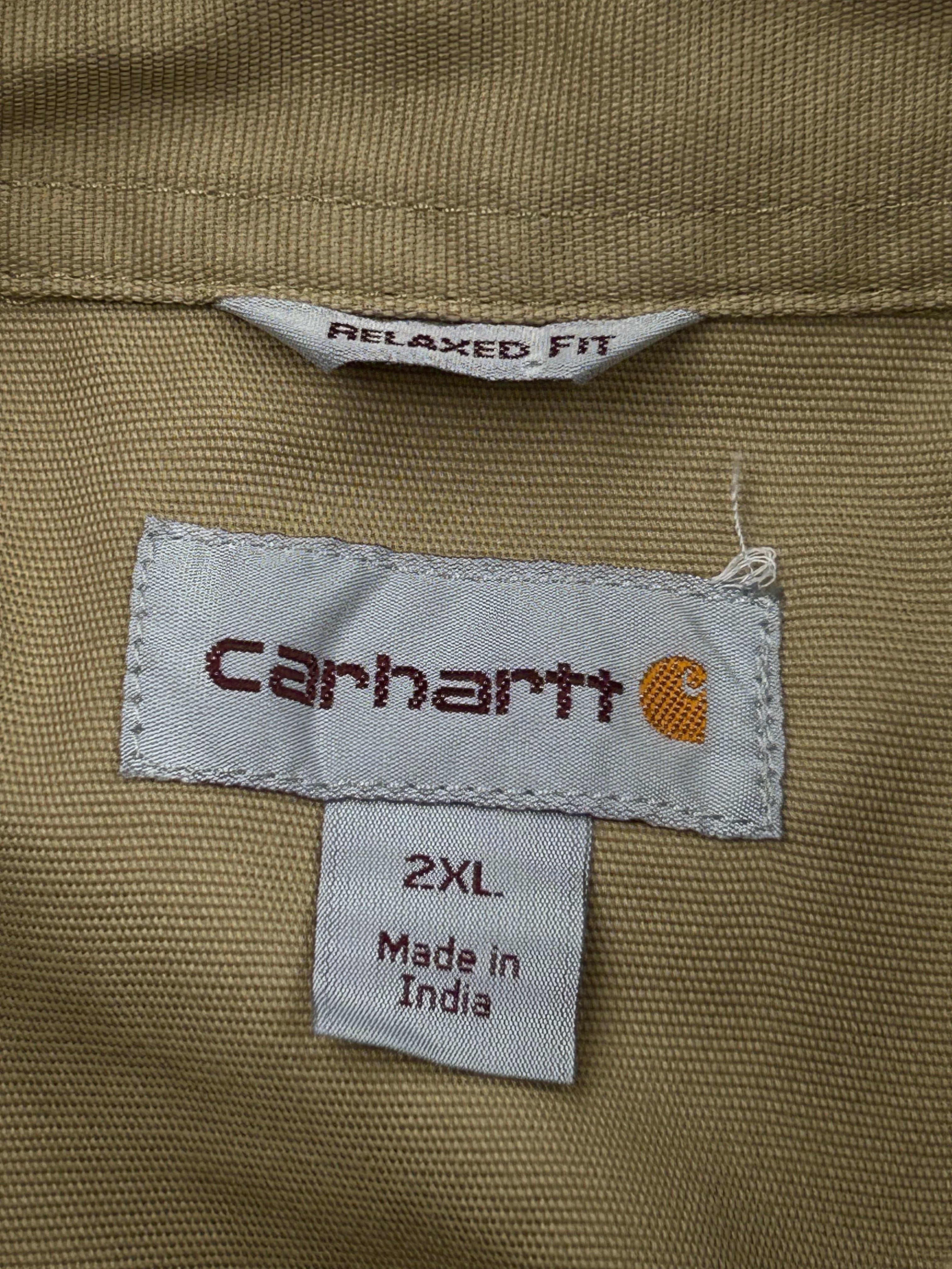 Carhartt Tan Short Sleeve Work Shirt