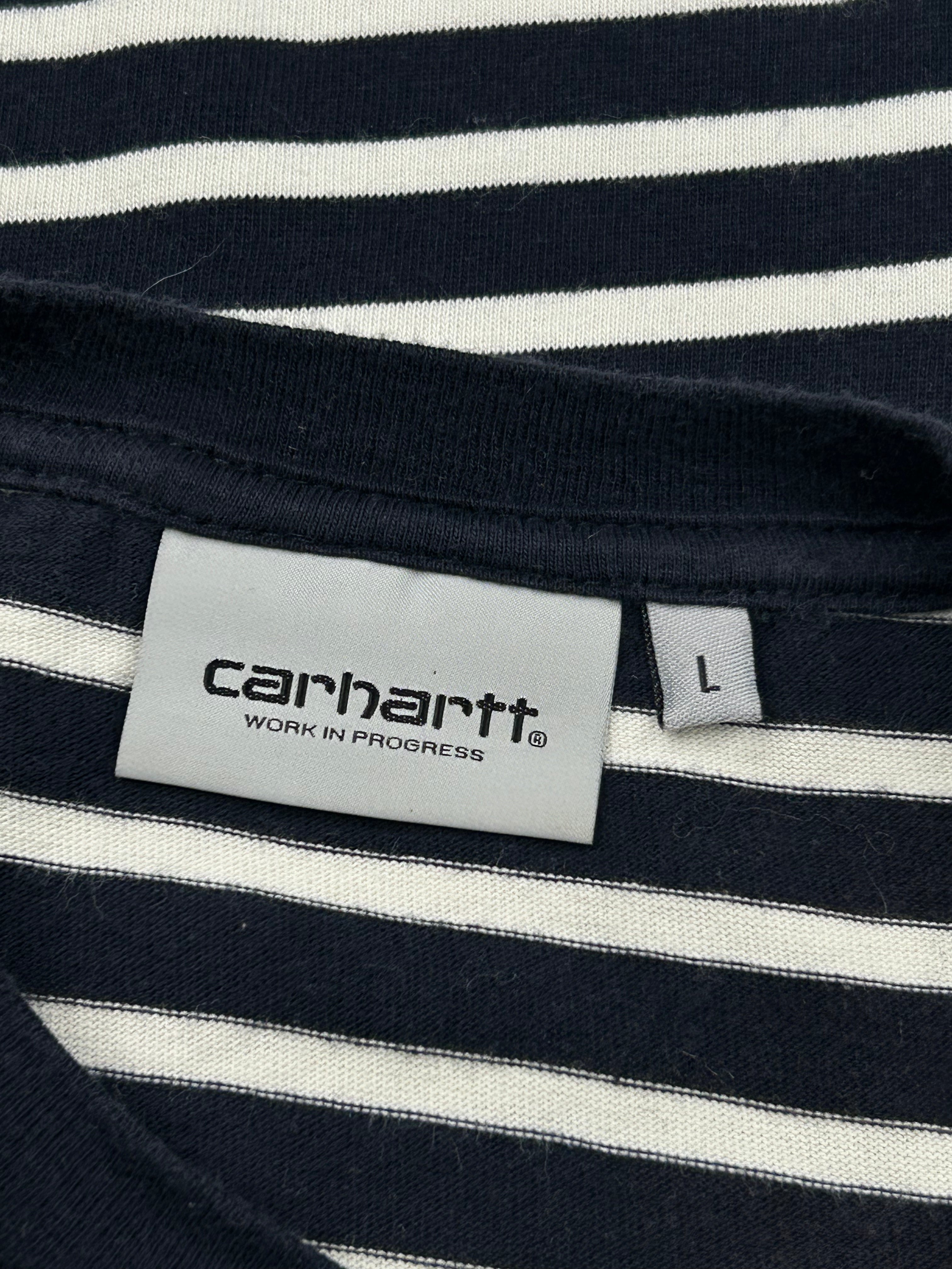 Carhartt WIP Navy & Off-White Striped T-Shirt