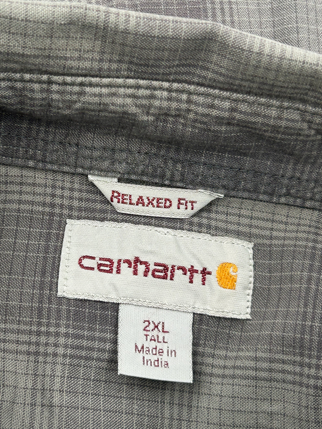 Carhartt Grey Plaid Button-Down Shirt