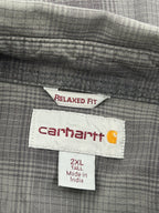 Carhartt Grey Plaid Button-Down Shirt