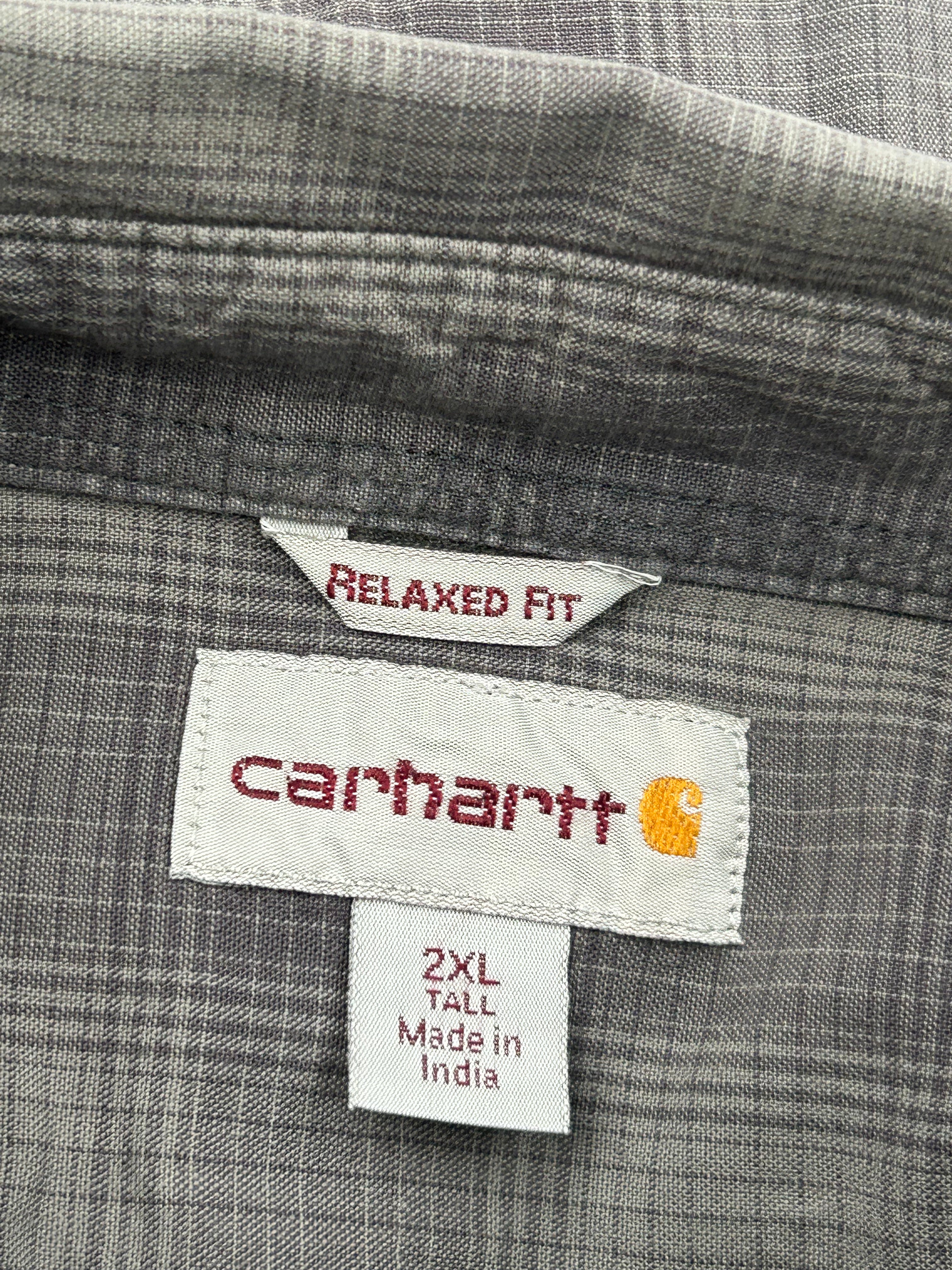 Carhartt Grey Plaid Button-Down Shirt