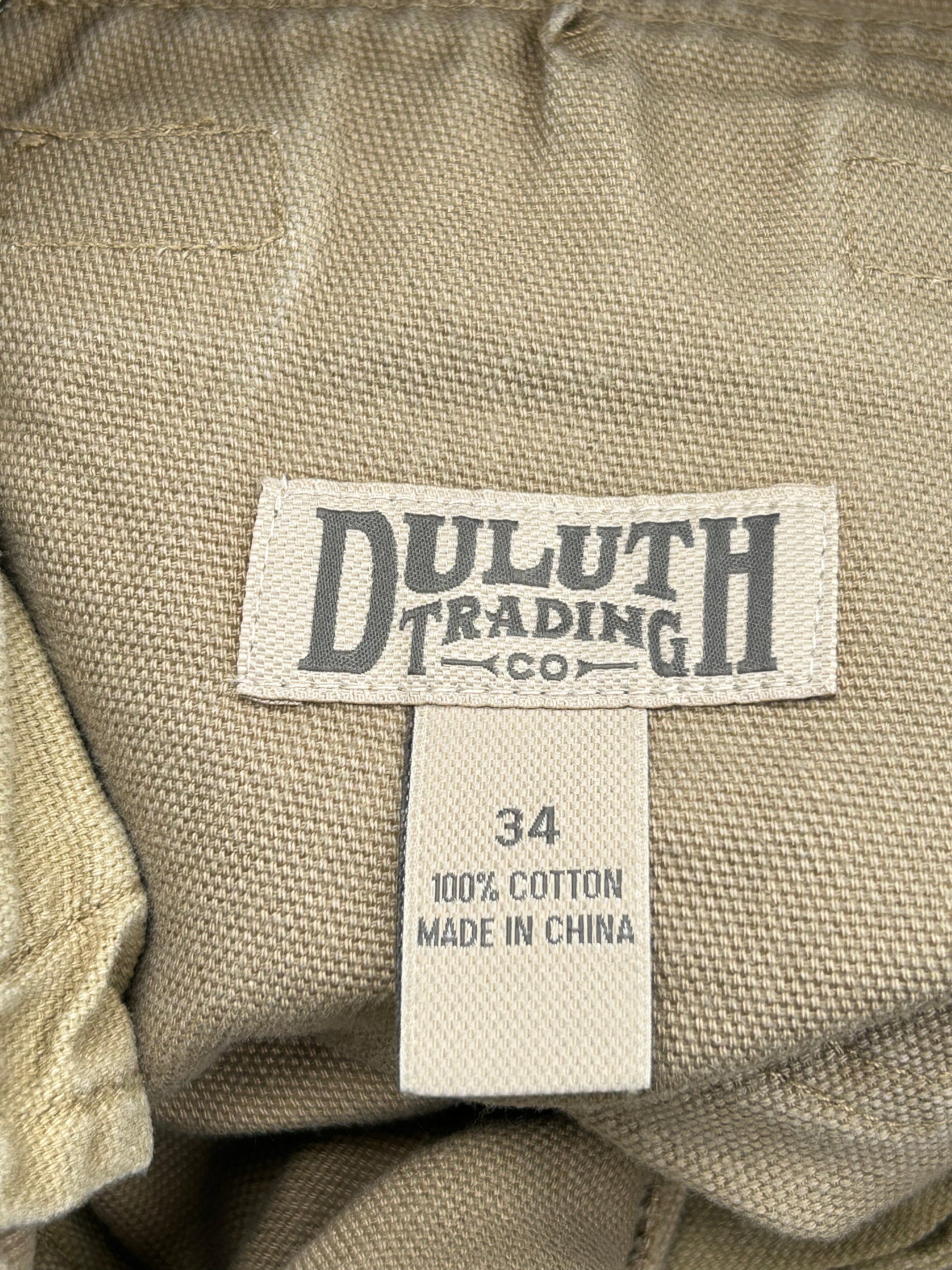 Duluth Trading Co. Khaki Cotton Utility Cargo Shorts